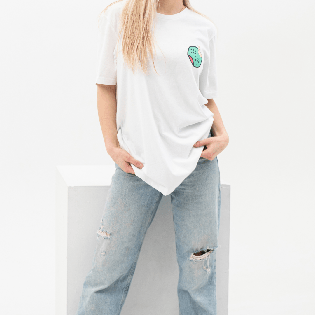 Finger Heart Tee - White - Triple Momentum