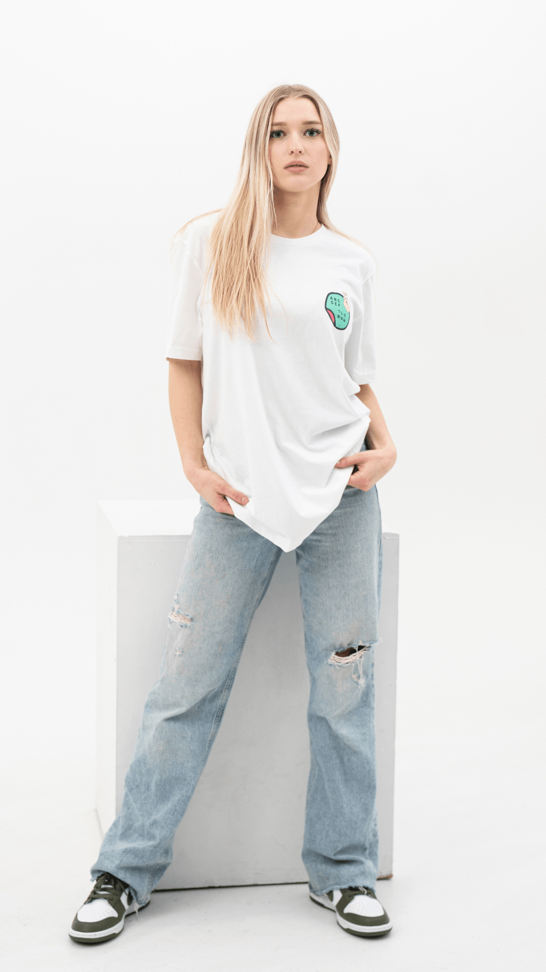 Finger Heart Tee - White - Triple Momentum