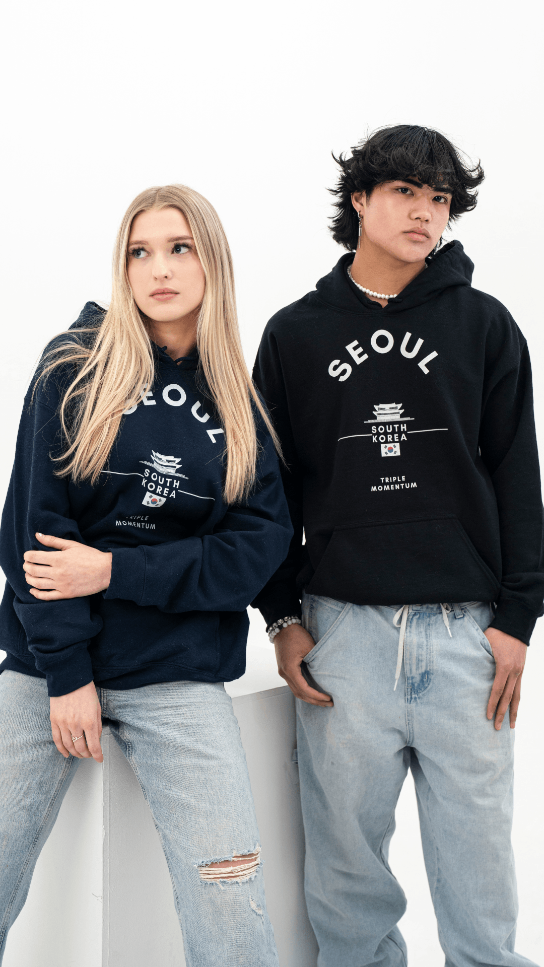 Seoul the City Hoodie - Black - Triple Momentum