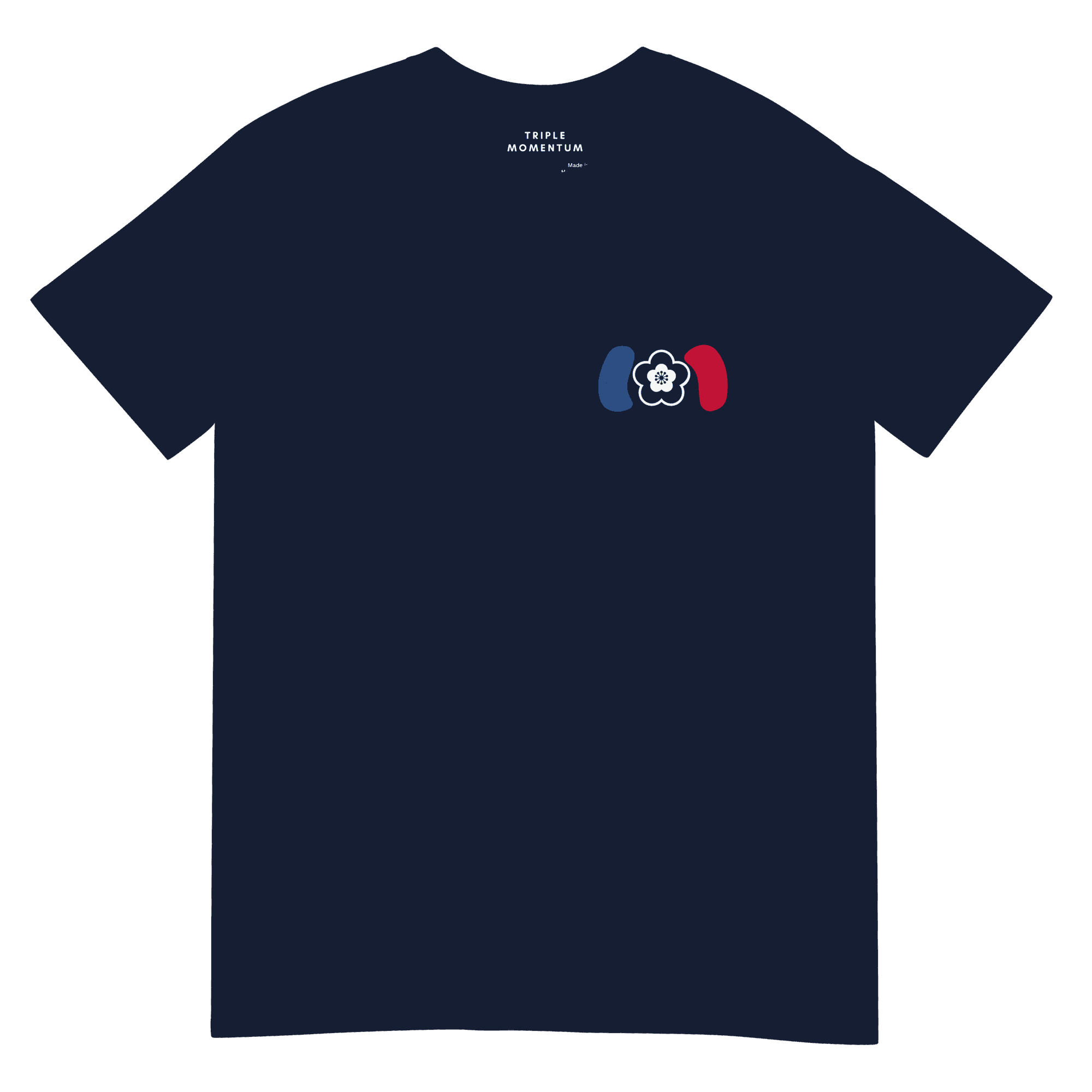 Mugunghwa Flower Tee - Navy Triple Momentum