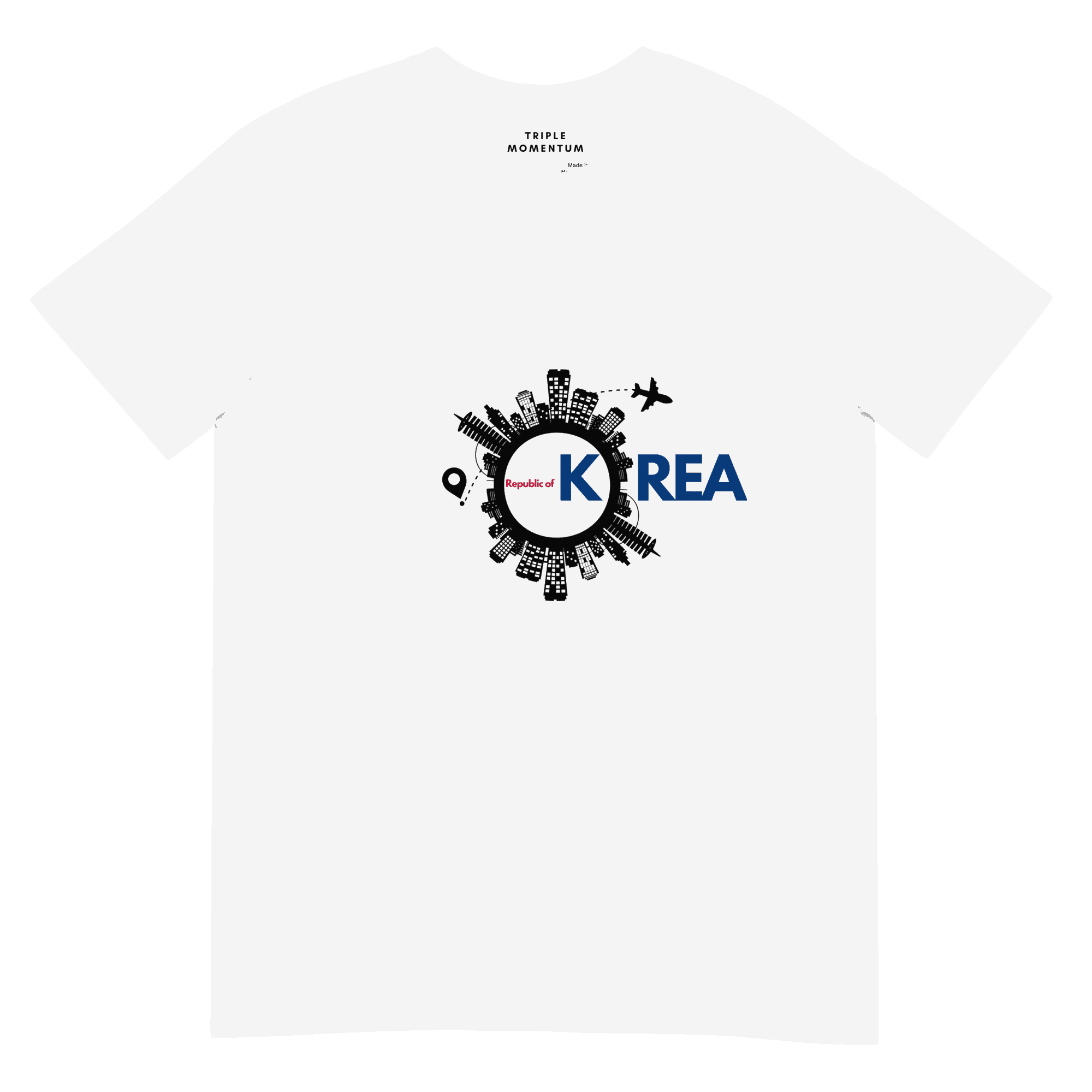 Republic of Korea Tee - White Triple Momentum